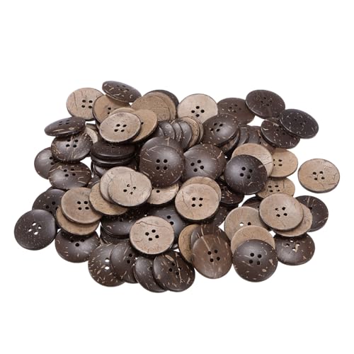 QUARKZMAN 100 Stück Knöpfe 25 mm Holzknöpfe 4 Löcher Holz Runde Vintage Nähen Ersatzknöpfe für Strickjacke Kleidung Handwerk DIY Basteln Dekoration QUARKZMAN 100 Stück Knöpfe 25 mm Holzknöpfe 4 Löcher Holz Runde Vintage Nähen Ersatzknöpfe für Strickjacke Kleidung Handwerk DIY Basteln Dekoration von QUARKZMAN