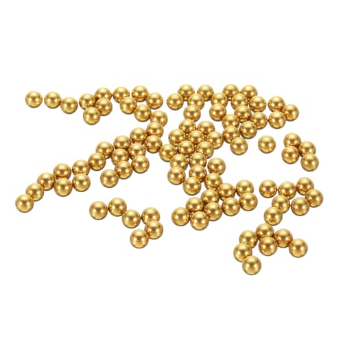 QUARKZMAN 100 Stück Präzisionsmassivmessinglagerkugeln 4,5 mm Industrielle Messingkugeln für Maschinen, Automobil und DIY (H62 Messing) von QUARKZMAN