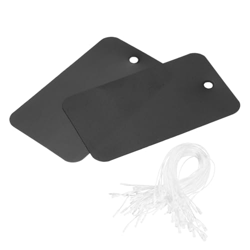 QUARKZMAN 100 Stück Versandanhänger wasserdichte mit Seil, 4 x 7 CM PVC Blanko Kunststoffanhänger Rechteckig für Namensetiketten Kleidung Anhänger Geschenkverpackung, Schwarz QUARKZMAN 100 Stück Versandanhänger wasserdichte mit Seil, 4 x 7 CM PVC Blanko Kunststoffanhänger Rechteckig für Namensetiketten Kleidung Anhänger Geschenkverpackung, Schwarz von QUARKZMAN