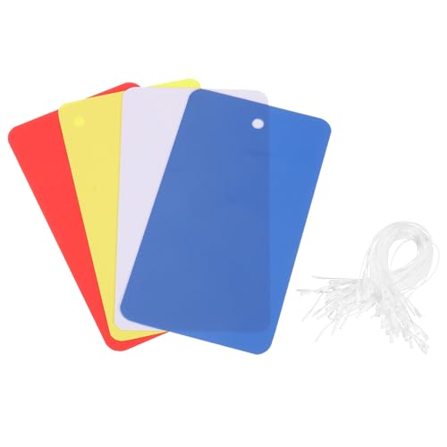 QUARKZMAN 100 Stück Versandanhänger wasserdichte mit Seil, 9 x 5 CM PVC Blanko Kunststoffanhänger Rechteckig für Namensetiketten Kleidung Anhänger Geschenkverpackung, Weiß/Rot/Gelb/Blau QUARKZMAN 100 Stück Versandanhänger wasserdichte mit Seil, 9 x 5 CM PVC Blanko Kunststoffanhänger Rechteckig für Namensetiketten Kleidung Anhänger Geschenkverpackung, Weiß/Rot/Gelb/Blau von QUARKZMAN