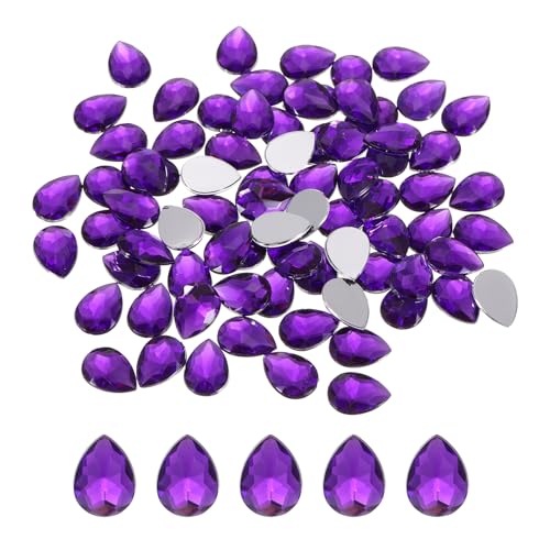 QUARKZMAN 100 Stücke Flache Acryl Tränenförmige Steine 10x14mm Kunststoff Strasssteine Für DIY Basteln Perlen Hochzeit Party Gesichtsbemalung Schmuckherstellung Dunkelviolett QUARKZMAN 100 Stücke Flache Acryl Tränenförmige Steine 10x14mm Kunststoff Strasssteine Für DIY Basteln Perlen Hochzeit Party Gesichtsbemalung Schmuckherstellung Dunkelviolett von QUARKZMAN