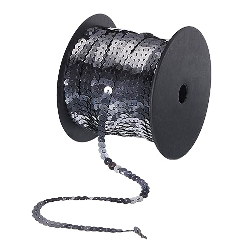 QUARKZMAN 100 Yards Flach Pailletten Streifen 6mm Laser Pailletten Stoff Paillette Dreieck Pailletten Trimmen für Handwerk Basteln Pailletten Fransen Nähen Grau QUARKZMAN 100 Yards Flach Pailletten Streifen 6mm Laser Pailletten Stoff Paillette Dreieck Pailletten Trimmen für Handwerk Basteln Pailletten Fransen Nähen Grau von QUARKZMAN