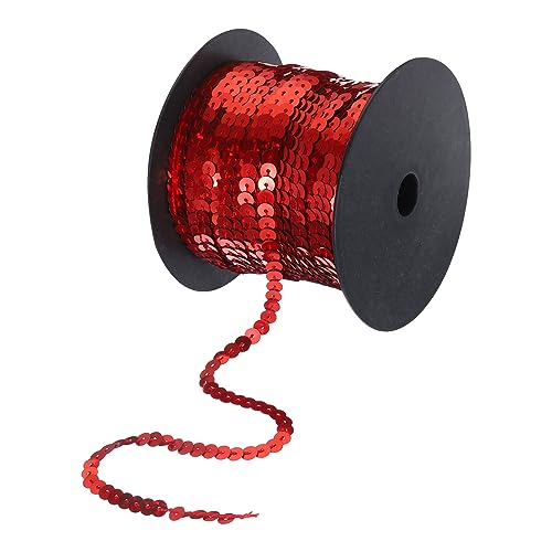 QUARKZMAN 100 Yards Flach Pailletten Streifen 6mm Laser Pailletten Stoff Paillette Dreieck Pailletten Trimmen für Handwerk Basteln Pailletten Fransen Nähen Klingeln Rot QUARKZMAN 100 Yards Flach Pailletten Streifen 6mm Laser Pailletten Stoff Paillette Dreieck Pailletten Trimmen für Handwerk Basteln Pailletten Fransen Nähen Klingeln Rot von QUARKZMAN