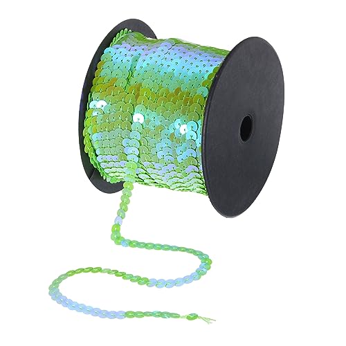 QUARKZMAN 100 Yards Flach Pailletten Streifen 6mm Laser Pailletten Stoff Paillette Dreieck Pailletten Trimmen für Handwerk Basteln Pailletten Fransen Nähen Leuchtende Grün QUARKZMAN 100 Yards Flach Pailletten Streifen 6mm Laser Pailletten Stoff Paillette Dreieck Pailletten Trimmen für Handwerk Basteln Pailletten Fransen Nähen Leuchtende Grün von QUARKZMAN