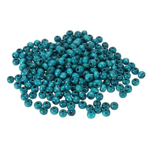 QUARKZMAN 1000 Stück Holzperlen, 7mm bunte runde Holzperlen Unvollendete Holzdekoperlen Lose Perlen Holzabstandshalterperlen für Heimdekoration DIY Handwerk Halskette Armband, Blau QUARKZMAN 1000 Stück Holzperlen, 7mm bunte runde Holzperlen Unvollendete Holzdekoperlen Lose Perlen Holzabstandshalterperlen für Heimdekoration DIY Handwerk Halskette Armband, Blau von QUARKZMAN