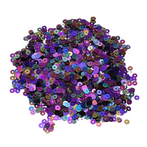 QUARKZMAN 10000 Stück Flache Lose Pailletten 4MM Bulk Cup Pailletten Pailletten Stickerei Pailletten Runde Pailetten mit Löchern für Schmuckherstellung Basteln Nähen Make-up Nagel,Schwarz von QUARKZMAN