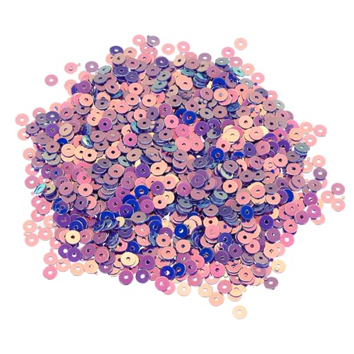 QUARKZMAN 10000 Stück Flache Lose Pailletten 4MM Bulk Cup Pailletten Pailletten Stickerei Pailletten Runde Pailetten mit Löchern für Schmuckherstellung Handwerk Make-up Nagel, Hell Lila von QUARKZMAN