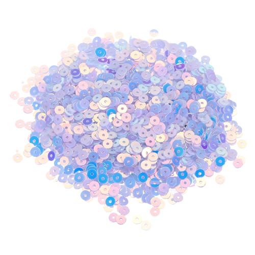 QUARKZMAN 10000 Stück Flache Lose Pailletten 4MM Bulk Cup Pailletten Stickerei Pailletten Runde Pailetten mit Löchern für Schmuckherstellung Basteln Nähen Make-up Nagel, Weiß von QUARKZMAN