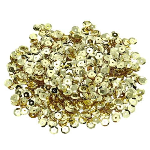 QUARKZMAN 10000 Stück lose Pailletten 6MM Bulk Cup Pailletten Stickerei Pailletten Runde Pailetten mit Löchern für Schmuckherstellung Handwerk Nähen Make-up Nagel, Gelb QUARKZMAN 10000 Stück lose Pailletten 6MM Bulk Cup Pailletten Stickerei Pailletten Runde Pailetten mit Löchern für Schmuckherstellung Handwerk Nähen Make-up Nagel, Gelb von QUARKZMAN