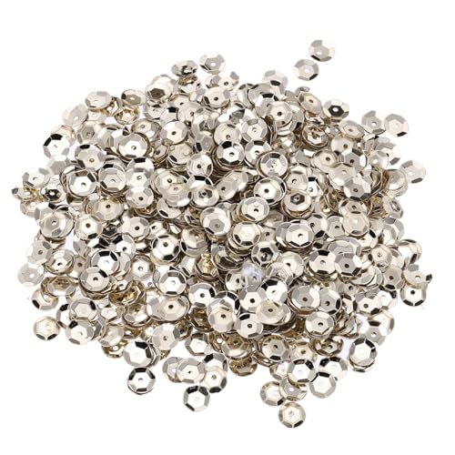QUARKZMAN 10000 Stück lose Pailletten 6MM Bulk Cup Pailletten Stickerei Pailletten Runde Pailetten mit Löchern für Schmuckherstellung Handwerk Nähen Make-up Nagel, Roségold von QUARKZMAN