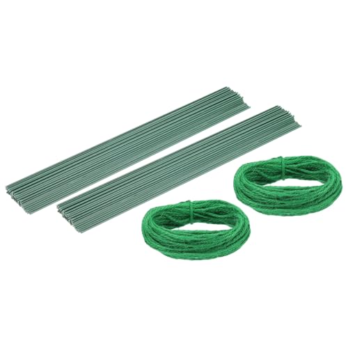 QUARKZMAN 100Stk 2 Gauge Draht Für Blumen 11.81 Zoll Lange Blumenstiel-Drähte Mit 0.08 Zoll x 32.8ft Schnur Für Kranzherstellung Blumenarrangement Grün QUARKZMAN 100Stk 2 Gauge Draht Für Blumen 11.81 Zoll Lange Blumenstiel-Drähte Mit 0.08 Zoll x 32.8ft Schnur Für Kranzherstellung Blumenarrangement Grün von QUARKZMAN