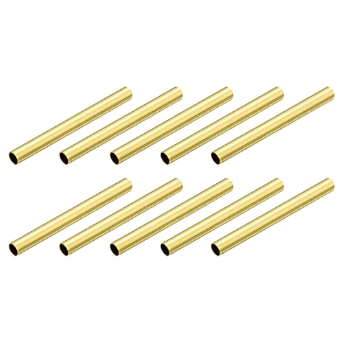 QUARKZMAN 100pcs Messingrohr Abstandsperlen 2mm x 20mm glänzende Perle 1,6mm Innendurchmesser für DIY Schmuck Herstellung Handwerk Projekte Goldton von QUARKZMAN