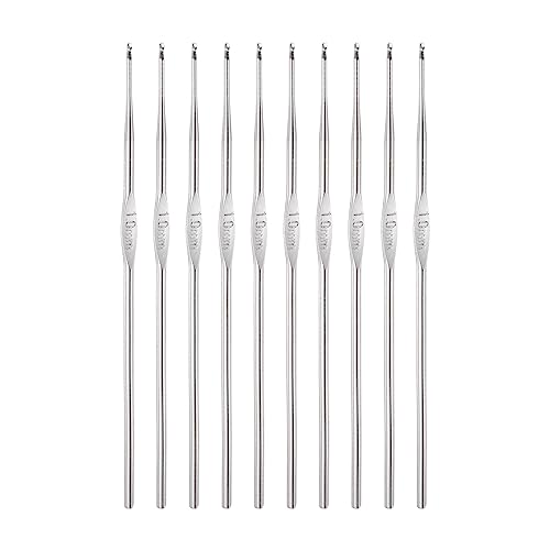 QUARKZMAN 10Stk Edelstahl Häkeln Haken 1mm US Größe 12 Gestreifte Nadeln für Basteln Garn QUARKZMAN 10Stk Edelstahl Häkeln Haken 1mm US Größe 12 Gestreifte Nadeln für Basteln Garn von QUARKZMAN