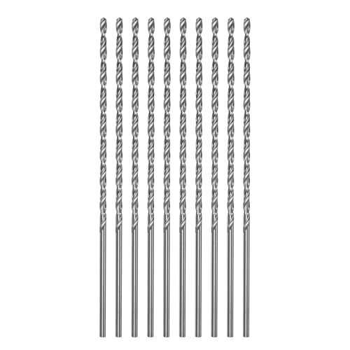 QUARKZMAN 10 Stk Extra Lange Spiralbohrer 2.5mm HSS Bohrspitze mit Schnellstahl Gerade Schaft Bohrkronen 120mm Länge für Metall Holzwork Plastik Alulegierung von QUARKZMAN
