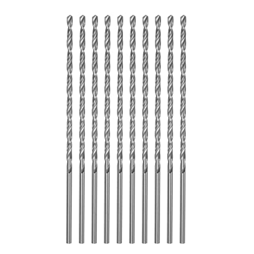 QUARKZMAN 10 Stk Extra Lange Spiralbohrer 3mm HSS Bohrspitze mit Schnellstahl Gerade Schaft Bohrkronen 120mm Länge für Metall Holzwork Plastik Alulegierung QUARKZMAN 10 Stk Extra Lange Spiralbohrer 3mm HSS Bohrspitze mit Schnellstahl Gerade Schaft Bohrkronen 120mm Länge für Metall Holzwork Plastik Alulegierung von QUARKZMAN