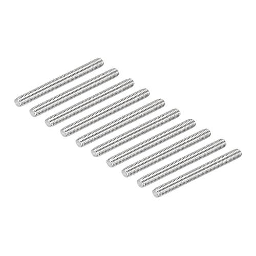 QUARKZMAN 10Stk M6 x 65mm Vollgewindestangen Edelstahl 304 mit Rechtsgewinde Stangenbolzen Klemmen und Bügelschrauben von QUARKZMAN