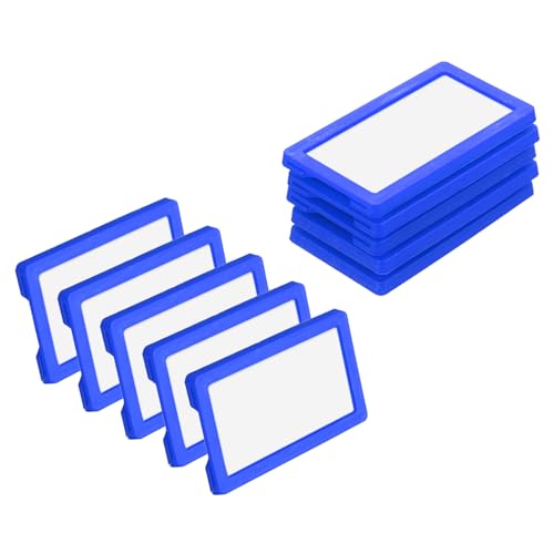 QUARKZMAN 10Stk Magnetische Etiketten Halter 2.8 x 1.6" Daten Karten Halter mit Papier Karten und Schutz Folien für Regal Wandtafel Werkzeugkasten Metall Wand Schrank Schublade Blau QUARKZMAN 10Stk Magnetische Etiketten Halter 2.8 x 1.6" Daten Karten Halter mit Papier Karten und Schutz Folien für Regal Wandtafel Werkzeugkasten Metall Wand Schrank Schublade Blau von QUARKZMAN