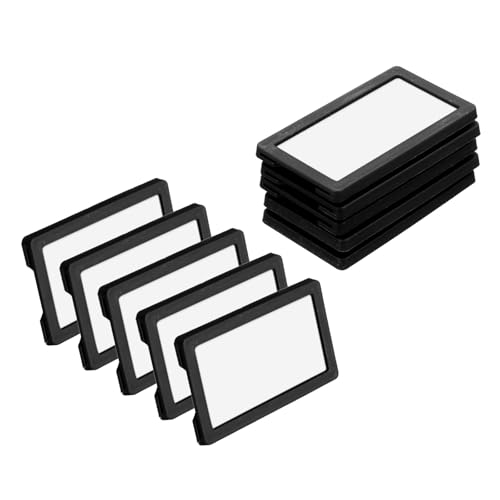 QUARKZMAN 10Stk Magnetische Etiketten Halter 2.8 x 1.6" Daten Karten Halter mit Papier Karten und Schutz Folien für Regal Wandtafel Werkzeugkasten Metall Wand Schrank Schublade Schwarz QUARKZMAN 10Stk Magnetische Etiketten Halter 2.8 x 1.6" Daten Karten Halter mit Papier Karten und Schutz Folien für Regal Wandtafel Werkzeugkasten Metall Wand Schrank Schublade Schwarz von QUARKZMAN