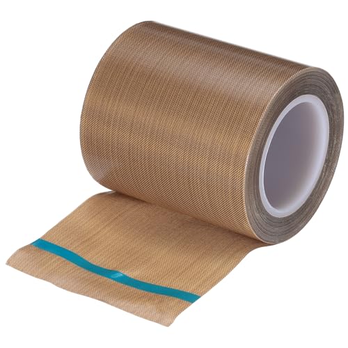 QUARKZMAN 10m/33Ft 70mm/3" PTFE Band PTFE Gewebeband Klebeband PTFE Folie Band für Vakuum Versiegelung Maschine Handschweißgeräte Hochtemperatur Braun von QUARKZMAN