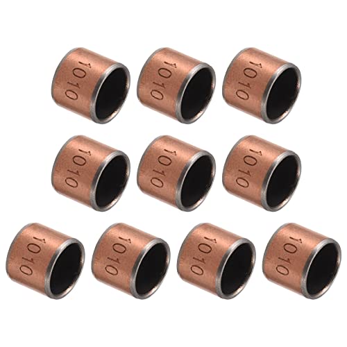 QUARKZMAN 10x12x10mm Hülle(Schlicht) x 10PCS Kohlenstoffstahl Basis umwickelte ölfreie Buchsen für Industrieanlagen von QUARKZMAN