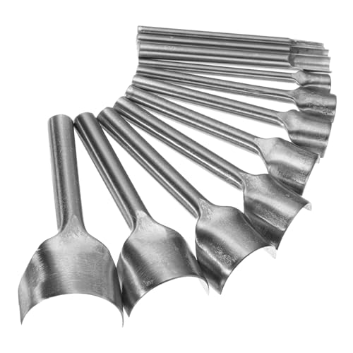 QUARKZMAN 11 Stück Halbrund Lederstanze, 3mm-45mm, Leder Cutter Bogen Kurve, Gürtel End Cutter, Karbonstahl Halbkreis Stanze Werkzeug von Riemen, Gürtel, Geldbörse und Tasche von QUARKZMAN