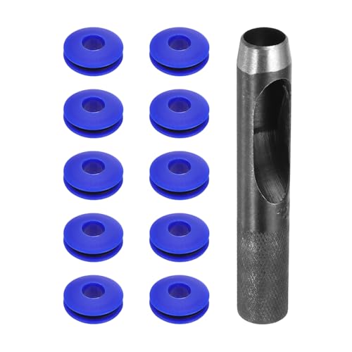 QUARKZMAN 11 Stück Ösen Werkzeug Kit, Ösen Set 12mm Rundlocheisen Ösenzange Kunststoffösen Kunststoff Ösen Scheiben Rostfrei für LKW Abdeckplane Textil Poolplane Zelte Sonnensegel, Blau QUARKZMAN 11 Stück Ösen Werkzeug Kit, Ösen Set 12mm Rundlocheisen Ösenzange Kunststoffösen Kunststoff Ösen Scheiben Rostfrei für LKW Abdeckplane Textil Poolplane Zelte Sonnensegel, Blau von QUARKZMAN