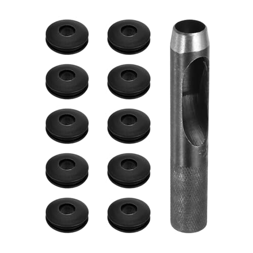 QUARKZMAN 11 Stück Ösen Werkzeug Kit, Ösen Set 12mm Rundlocheisen Ösenzange Kunststoffösen Kunststoff Ösen Scheiben Rostfrei für LKW Abdeckplane Textil Poolplane Zelte Sonnensegel, Schwarz QUARKZMAN 11 Stück Ösen Werkzeug Kit, Ösen Set 12mm Rundlocheisen Ösenzange Kunststoffösen Kunststoff Ösen Scheiben Rostfrei für LKW Abdeckplane Textil Poolplane Zelte Sonnensegel, Schwarz von QUARKZMAN