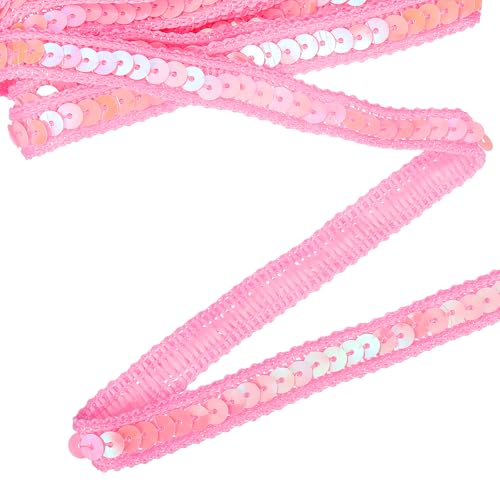 QUARKZMAN 11 Yard Sequins Trim Ribbon 0.5 Inch Sequin Gimp Braid Trim Spangle Flat Sequins Paillette Fabric Flat Trims Strips for Crafts Sewing Clothes Home Party Decoration, Light Pink QUARKZMAN 11 Yard Sequins Trim Ribbon 0.5 Inch Sequin Gimp Braid Trim Spangle Flat Sequins Paillette Fabric Flat Trims Strips for Crafts Sewing Clothes Home Party Decoration, Light Pink von QUARKZMAN