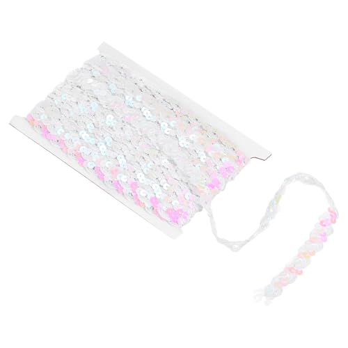 QUARKZMAN 11 Yards 0,6 Zoll Paillettenband, Flaches Paillettenband für Näharbeiten Kostümverzierungen, Weiß QUARKZMAN 11 Yards 0,6 Zoll Paillettenband, Flaches Paillettenband für Näharbeiten Kostümverzierungen, Weiß von QUARKZMAN