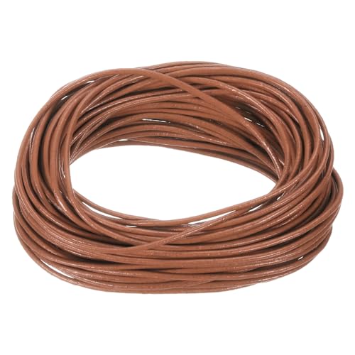 QUARKZMAN 11 Yards 1mm Rundes Lederband Schnürsenkel für DIY Bastelarbeiten - Hellbraun QUARKZMAN 11 Yards 1mm Rundes Lederband Schnürsenkel für DIY Bastelarbeiten - Hellbraun von QUARKZMAN