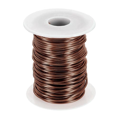 QUARKZMAN 12 Gauge Basteldraht Aluminiumdraht 2,0 mm 30 Meter Flexibler Biegsamer Aludraht Metall Schmuckdraht Blumendraht für Schmuckherstellung Modellieren Basteln DIY, Bronze von QUARKZMAN
