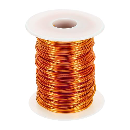 QUARKZMAN 12 Gauge Aluminium Basteldraht 2,0 mm 98,5 ft Flexibler Biegsamer Eloxiert Metall Schmuck Modellierdraht für Schmuckherstellung Modellieren Basteln DIY, Orange von QUARKZMAN