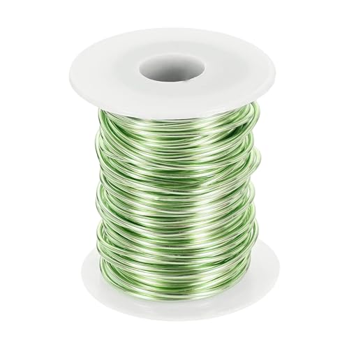 QUARKZMAN 12 Gauge Basteldraht Aluminiumdraht 2,0mm x 30m (D x L) Flexibler Biegsamer Aludraht Metall Schmuckdraht Blumendraht für Schmuckherstellung Modellieren Basteln DIY, Grasgrün von QUARKZMAN