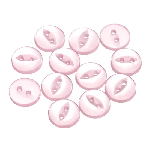 QUARKZMAN 12 Stück Knöpfe 10mm Harz Buttons zum Annähen 2 Löcher Runde Bastelknöpfe für Bekleidung Bettwäsche Hosen Hemd Blusen Kleider Rock Handwerk Selber Machen, Rosa QUARKZMAN 12 Stück Knöpfe 10mm Harz Buttons zum Annähen 2 Löcher Runde Bastelknöpfe für Bekleidung Bettwäsche Hosen Hemd Blusen Kleider Rock Handwerk Selber Machen, Rosa von QUARKZMAN