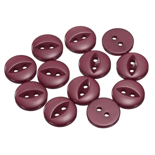 QUARKZMAN 12 Stück Knöpfe 12,5mm Harz Buttons zum Annähen 2 Löcher Runde Bastelknöpfe für Bekleidung Bettwäsche Hosen Hemd Blusen Kleider Rock Handwerk Selber Machen, Dunkelrot QUARKZMAN 12 Stück Knöpfe 12,5mm Harz Buttons zum Annähen 2 Löcher Runde Bastelknöpfe für Bekleidung Bettwäsche Hosen Hemd Blusen Kleider Rock Handwerk Selber Machen, Dunkelrot von QUARKZMAN