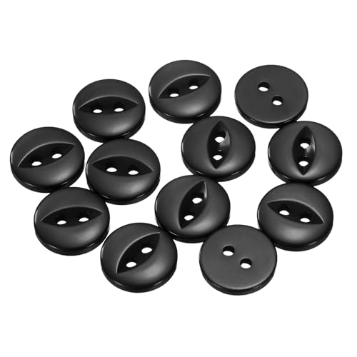 QUARKZMAN 12 Stück Knöpfe 12,5mm Harz Buttons zum Annähen 2 Löcher Runde Bastelknöpfe für Bekleidung Bettwäsche Hosen Hemd Blusen Kleider Rock Handwerk Selber Machen, Schwarz QUARKZMAN 12 Stück Knöpfe 12,5mm Harz Buttons zum Annähen 2 Löcher Runde Bastelknöpfe für Bekleidung Bettwäsche Hosen Hemd Blusen Kleider Rock Handwerk Selber Machen, Schwarz von QUARKZMAN