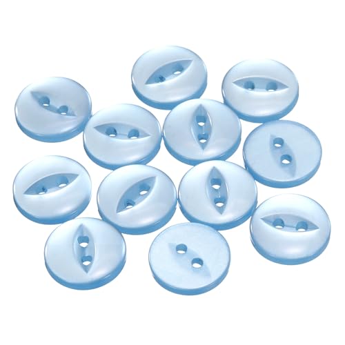 QUARKZMAN 12 Stück Knöpfe 15mm Harz Buttons zum Annähen 2 Löcher Runde Bastelknöpfe für Bekleidung Bettwäsche Hosen Hemd Blusen Kleider Rock Handwerk Selber Machen, Himmelblau QUARKZMAN 12 Stück Knöpfe 15mm Harz Buttons zum Annähen 2 Löcher Runde Bastelknöpfe für Bekleidung Bettwäsche Hosen Hemd Blusen Kleider Rock Handwerk Selber Machen, Himmelblau von QUARKZMAN