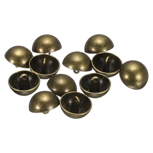 QUARKZMAN 12 Stück Halbkugelförmige Metall-Nähknöpfe, 18mm / 21/32" Halbrunde Pilzkappen-Metallknöpfe mit Schaft für Blazer, Anzug, Mantel, Jacke, Kleidungsstückdekoration, Bronze von QUARKZMAN
