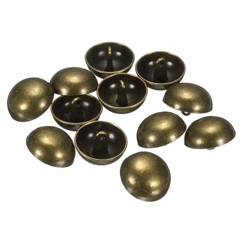 QUARKZMAN 12 Stück Halbkugelförmige Metall-Nähknöpfe, 20mm / 3/4" Halbrunde Pilzkappen-Metallknöpfe mit Schaft für Blazer, Anzug, Jacke, Kleidungsstückdekoration, Bronze von QUARKZMAN