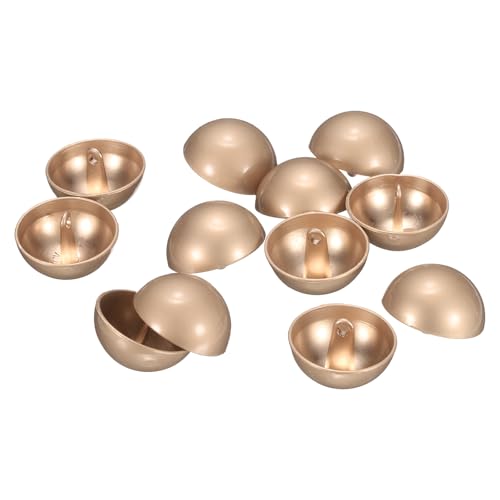 QUARKZMAN 12 Stück Halbkugelförmige Metall-Nähknöpfe, 23mm / 7/8" Halbrunde Pilzkappen-Metallknöpfe mit Schaft für Blazer, Anzug, Mantel, Jacke, Kleidungsstückdekoration, Misty Gold von QUARKZMAN
