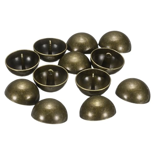QUARKZMAN 12 Stück Halbkugelförmige Metall-Nähknöpfe, 25mm / 1" Halbrunde Pilzkappen-Metallknöpfe mit Schaft für Blazer, Anzug, Jacke, Kleidungsstückdekoration, Bronze von QUARKZMAN