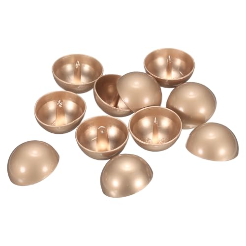 QUARKZMAN 12 Stück Halbkugelförmige Metallnähknöpfe, 25mm / 1" Halbrunde Pilzperlenkappen Metallknöpfe Mit Stiel Für Blazeranzug, Mantel, Jackenstoffbekleidungsdekoration, Mattgold von QUARKZMAN