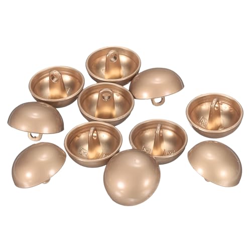 QUARKZMAN 12 Stück Halbrunde Metallnähknöpfe, 18 mm / 21/32" Halbrunde Pilzperlenkappen Metallknöpfe Mit Stiel Für Blazeranzug, Mantel, Jacken Stoffbekleidung Dekoration, Mattgold von QUARKZMAN