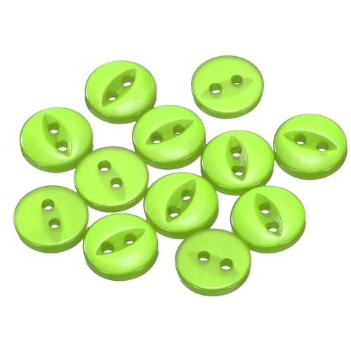 QUARKZMAN 12 Stück Knöpfe 10mm Harz Buttons zum Annähen 2 Löcher Runde Bastelknöpfe für Bekleidung Bettwäsche Hosen Hemd Blusen Kleider Rock Handwerk Selber Machen, Grün QUARKZMAN 12 Stück Knöpfe 10mm Harz Buttons zum Annähen 2 Löcher Runde Bastelknöpfe für Bekleidung Bettwäsche Hosen Hemd Blusen Kleider Rock Handwerk Selber Machen, Grün von QUARKZMAN