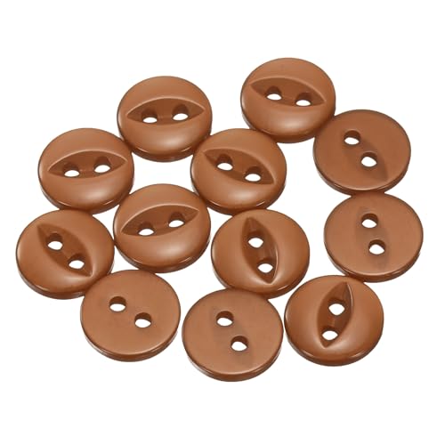 QUARKZMAN 12 Stück Knöpfe 11,5mm Harz Buttons zum Annähen 2 Löcher Runde Bastelknöpfe für Bekleidung Bettwäsche Hosen Hemd Blusen Kleider Rock Handwerk Selber Machen, Braun QUARKZMAN 12 Stück Knöpfe 11,5mm Harz Buttons zum Annähen 2 Löcher Runde Bastelknöpfe für Bekleidung Bettwäsche Hosen Hemd Blusen Kleider Rock Handwerk Selber Machen, Braun von QUARKZMAN