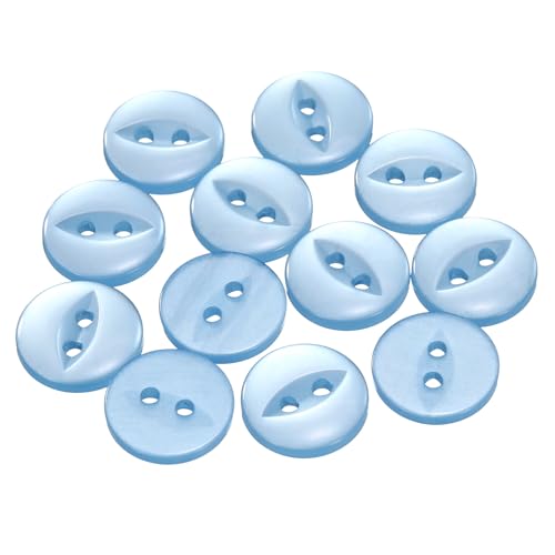 QUARKZMAN 12 Stück Knöpfe 12,5mm Harz Buttons zum Annähen 2 Löcher Runde Bastelknöpfe für Bekleidung Bettwäsche Hosen Hemd Blusen Kleider Rock Handwerk Selber Machen, Himmelblau QUARKZMAN 12 Stück Knöpfe 12,5mm Harz Buttons zum Annähen 2 Löcher Runde Bastelknöpfe für Bekleidung Bettwäsche Hosen Hemd Blusen Kleider Rock Handwerk Selber Machen, Himmelblau von QUARKZMAN