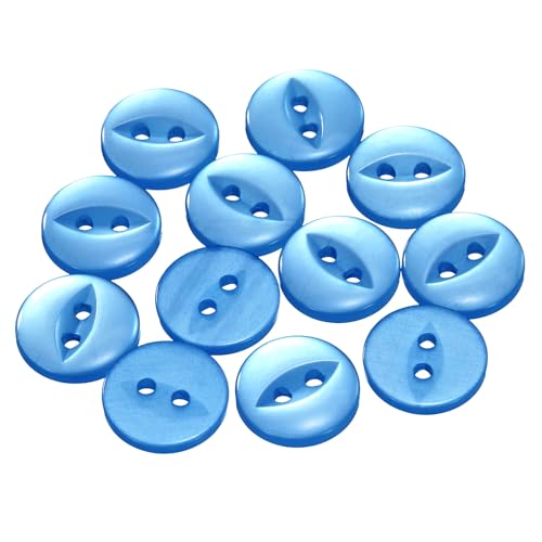 QUARKZMAN 12 Stück Knöpfe 12,5mm Harz Buttons zum Annähen 2 Löcher Runde Bastelknöpfe für Bekleidung Bettwäsche Hosen Hemd Blusen Kleider Rock Handwerk Selber Machen, Saphirblau QUARKZMAN 12 Stück Knöpfe 12,5mm Harz Buttons zum Annähen 2 Löcher Runde Bastelknöpfe für Bekleidung Bettwäsche Hosen Hemd Blusen Kleider Rock Handwerk Selber Machen, Saphirblau von QUARKZMAN