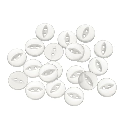 QUARKZMAN 12 Stück Knöpfe 12.5mm Harz Buttons zum Annähen 2 Löcher Runde Bastelknöpfe Glatt für Bekleidung Bettwäsche Hosen Hemd Blusen Kleider Rock Handwerk Selber Machen, Weiß QUARKZMAN 12 Stück Knöpfe 12.5mm Harz Buttons zum Annähen 2 Löcher Runde Bastelknöpfe Glatt für Bekleidung Bettwäsche Hosen Hemd Blusen Kleider Rock Handwerk Selber Machen, Weiß von QUARKZMAN