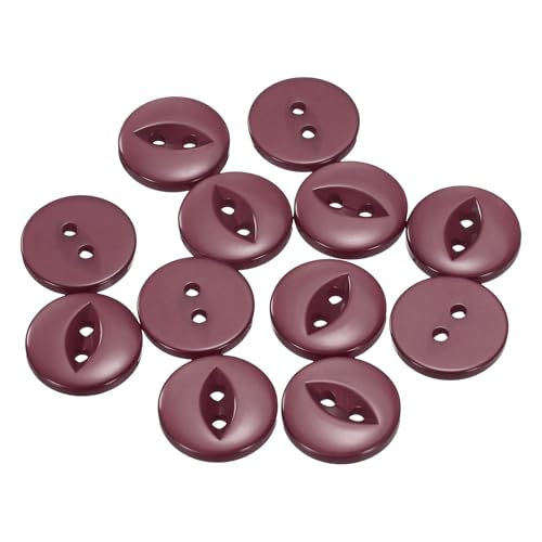 QUARKZMAN 12 Stück Knöpfe 18mm Harz Buttons zum Annähen 2 Löcher Runde Bastelknöpfe für Bekleidung Bettwäsche Hosen Hemd Blusen Kleider Rock Handwerk Selber Machen, Dunkelrot QUARKZMAN 12 Stück Knöpfe 18mm Harz Buttons zum Annähen 2 Löcher Runde Bastelknöpfe für Bekleidung Bettwäsche Hosen Hemd Blusen Kleider Rock Handwerk Selber Machen, Dunkelrot von QUARKZMAN