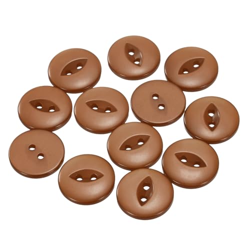 QUARKZMAN 12 Stück Knöpfe 20mm Harz Buttons zum Annähen 2 Löcher Runde Bastelknöpfe für Bekleidung Bettwäsche Hosen Hemd Blusen Kleider Rock Handwerk Selber Machen, Braun QUARKZMAN 12 Stück Knöpfe 20mm Harz Buttons zum Annähen 2 Löcher Runde Bastelknöpfe für Bekleidung Bettwäsche Hosen Hemd Blusen Kleider Rock Handwerk Selber Machen, Braun von QUARKZMAN